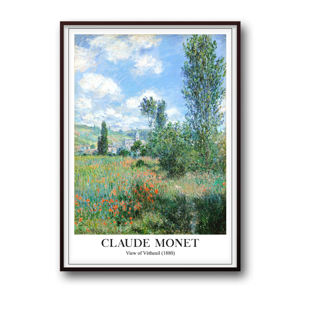 view-of-vetheuil-1880-claude-monet canvas art - Shop art for home decor