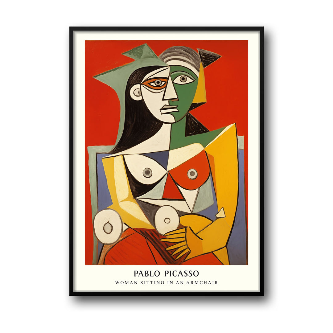 woman-in-armchair-pablo-picasso canvas art - Shop art for home decor