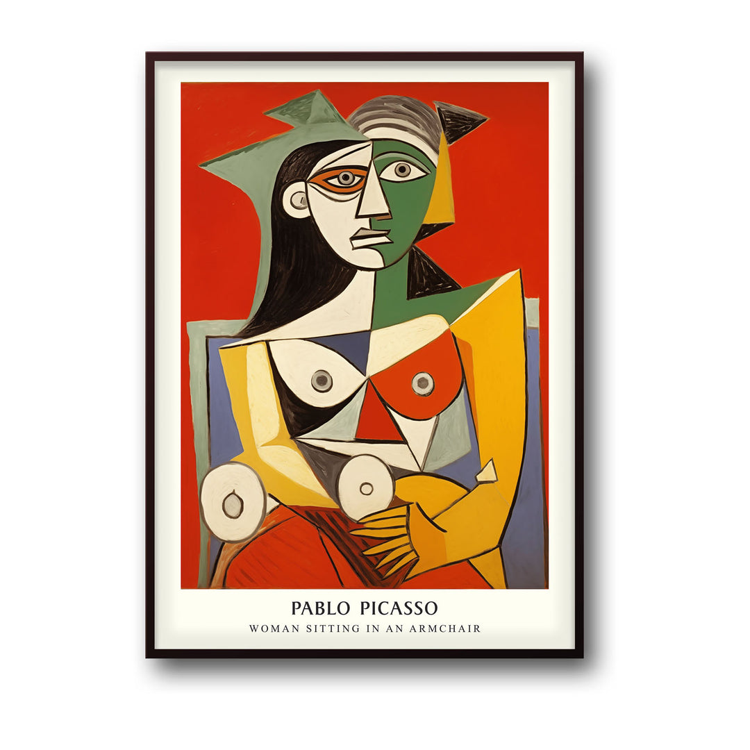 woman-in-armchair-pablo-picasso canvas art - Shop art for home decor