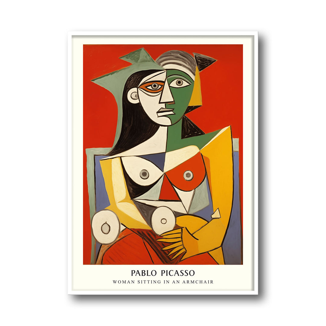 woman-in-armchair-pablo-picasso canvas art - Shop art for home decor