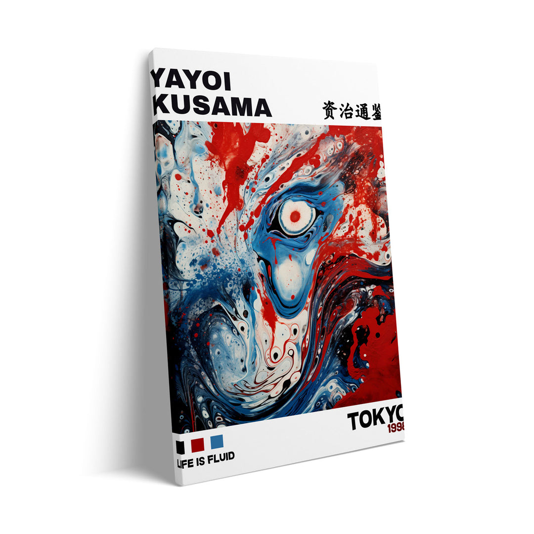 life-is-fluid-yayoi-kusama canvas art - Shop art for home decor