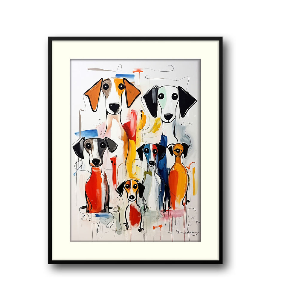 Unique canine-joy- Beautiful framed art print available at Raremango