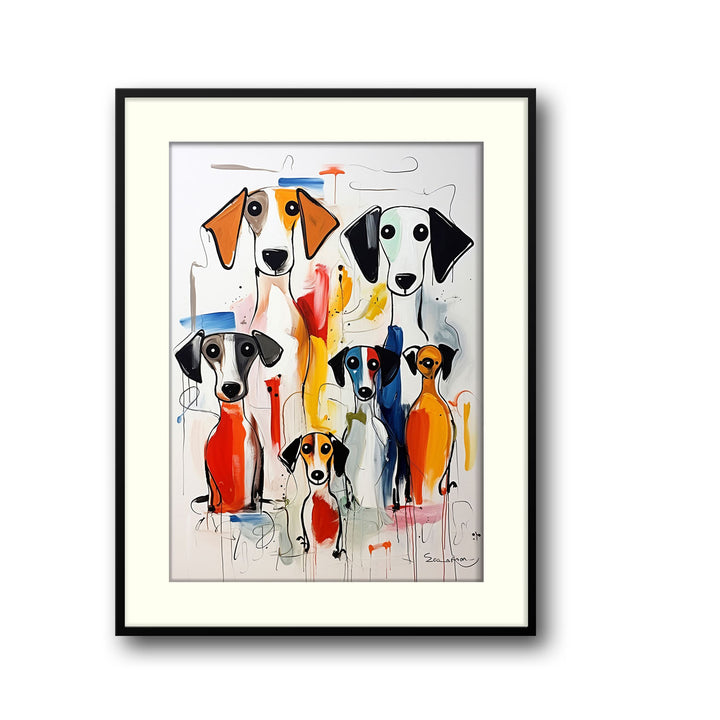 Unique canine-joy- Beautiful framed art print available at Raremango