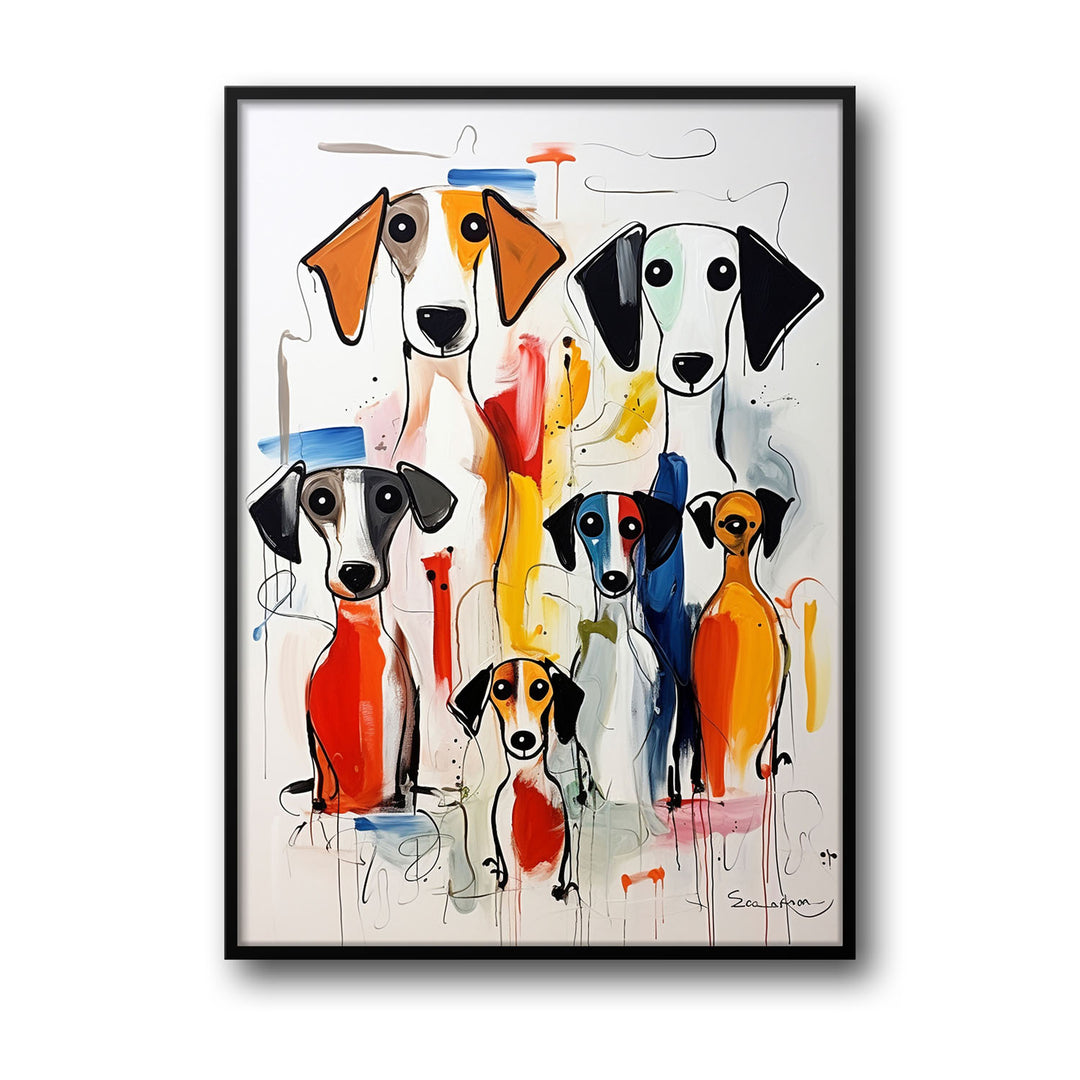 Unique canine-joy- Beautiful framed art print available at Raremango