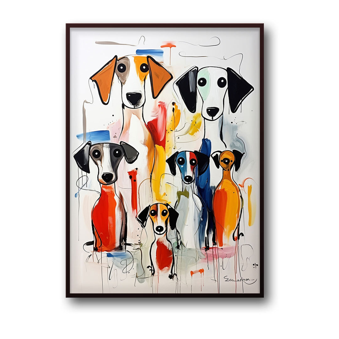 Unique canine-joy- Beautiful framed art print available at Raremango