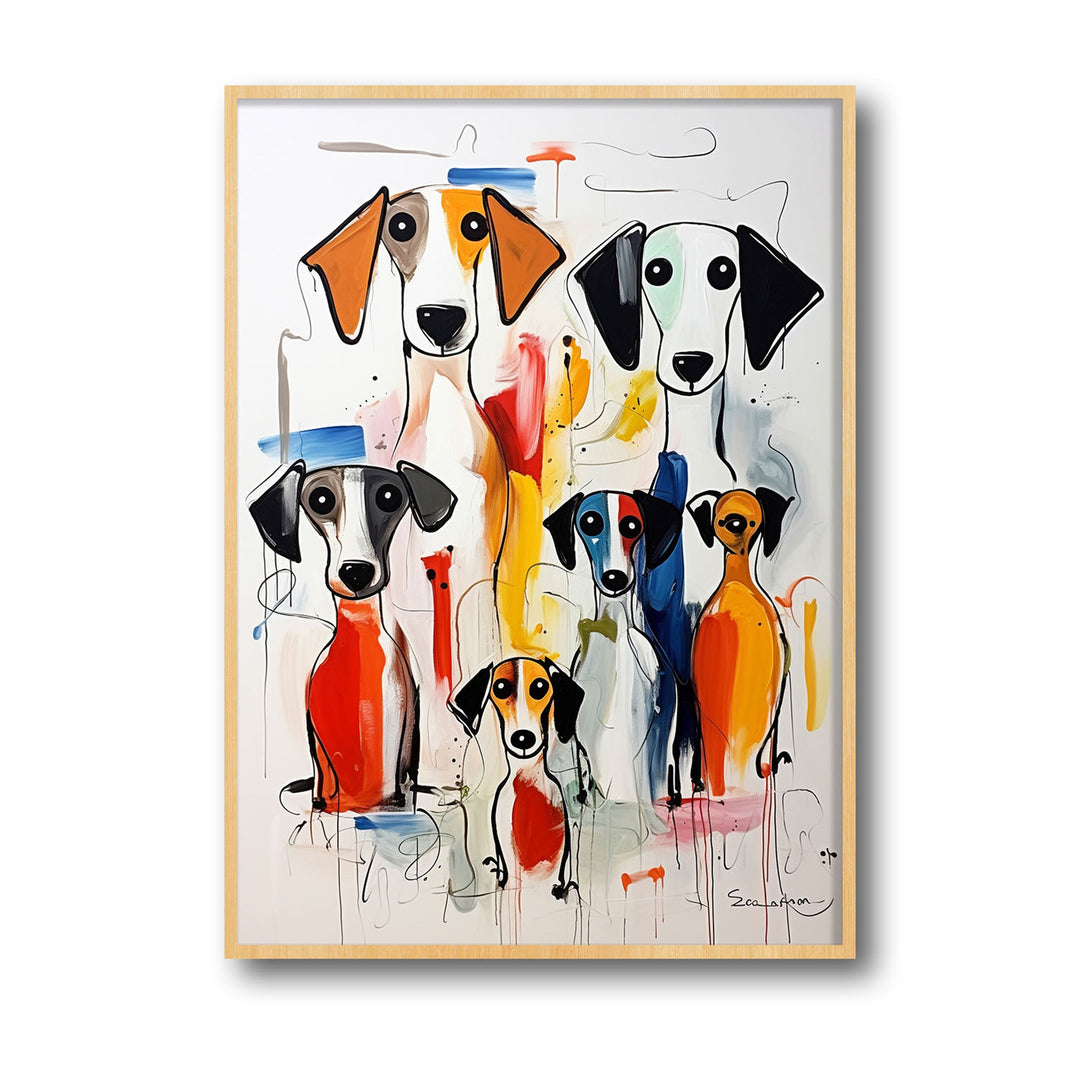 Unique canine-joy- Beautiful framed art print available at Raremango