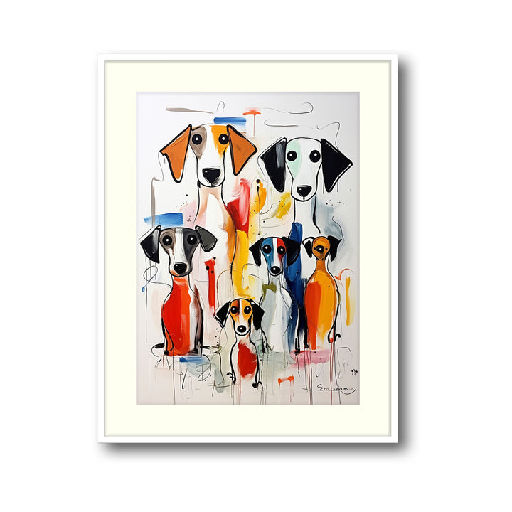 Unique canine-joy- Beautiful framed art print available at Raremango