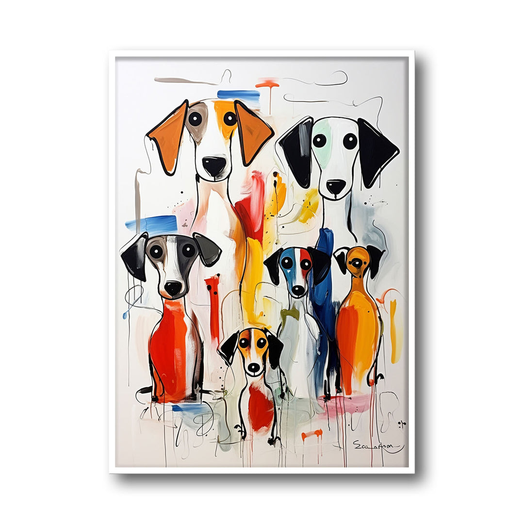 Unique canine-joy- Beautiful framed art print available at Raremango