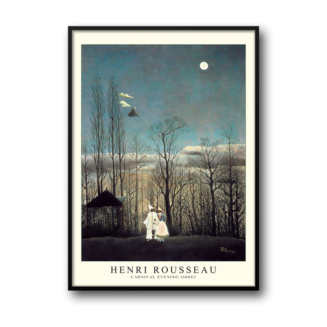 Unique carnival-evening-henri-rousseau- Beautiful framed art print available at Raremango