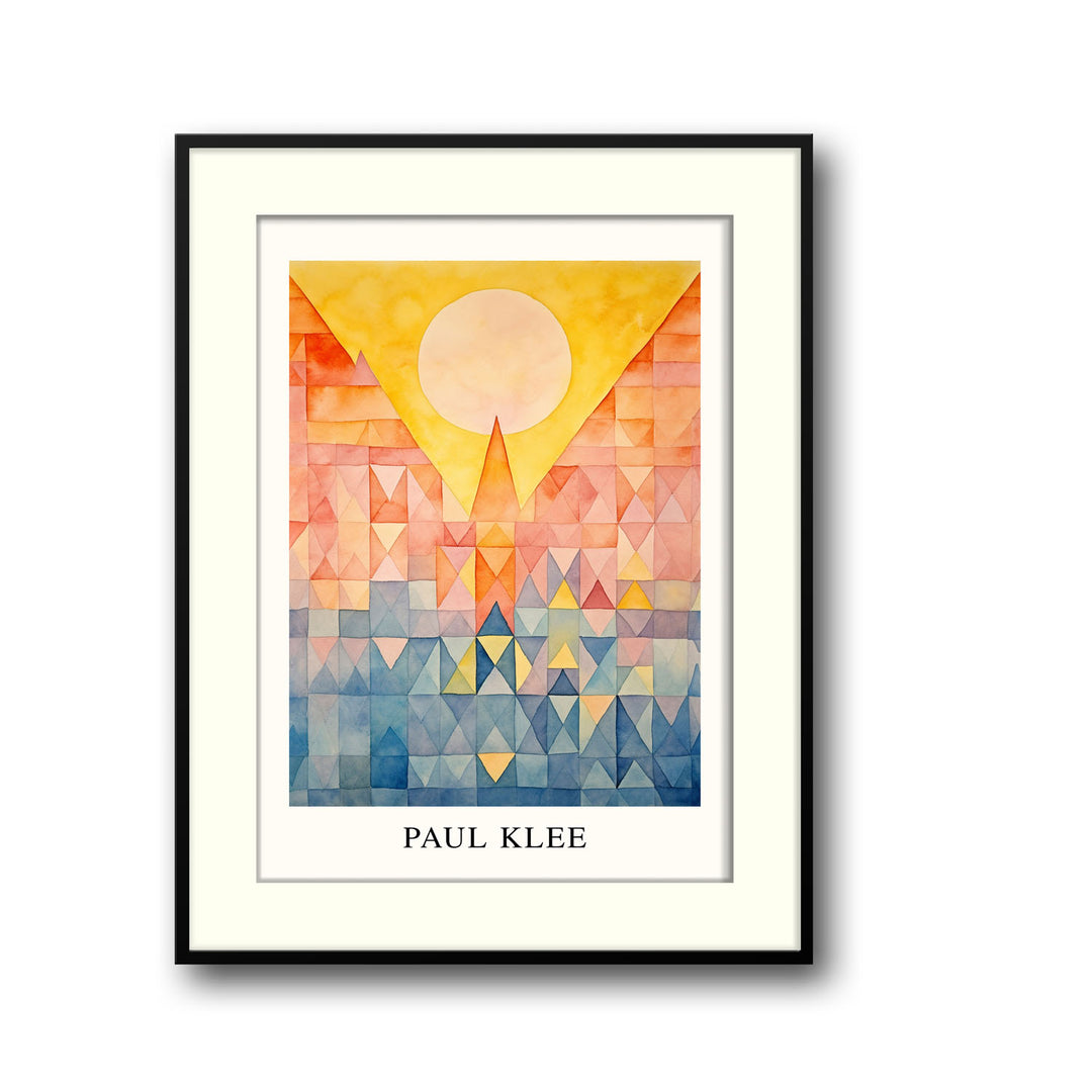 Unique castle-sun-paul-klee- Beautiful framed art print available at Raremango