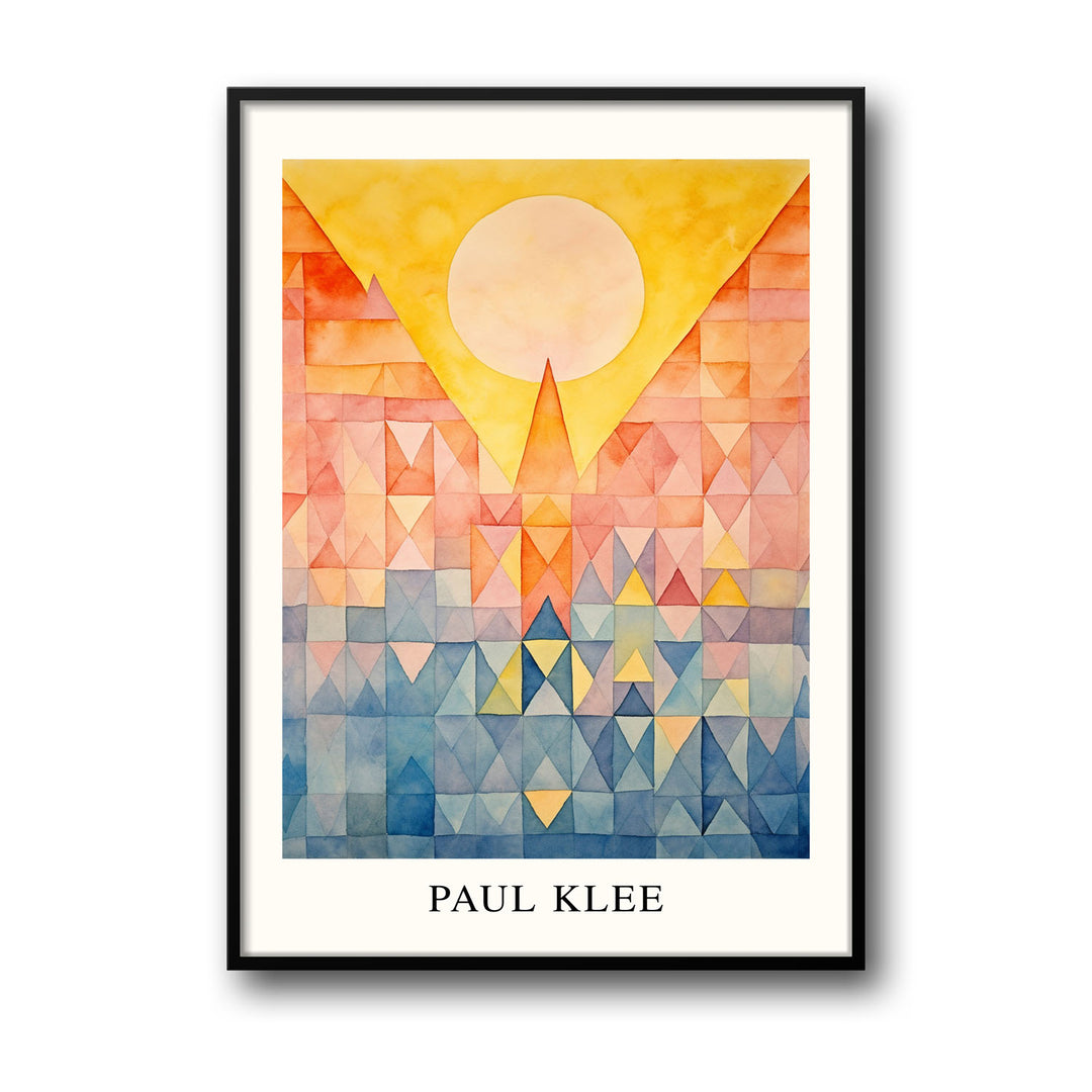 Unique castle-sun-paul-klee- Beautiful framed art print available at Raremango