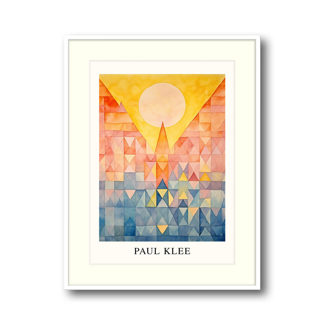 Unique castle-sun-paul-klee- Beautiful framed art print available at Raremango