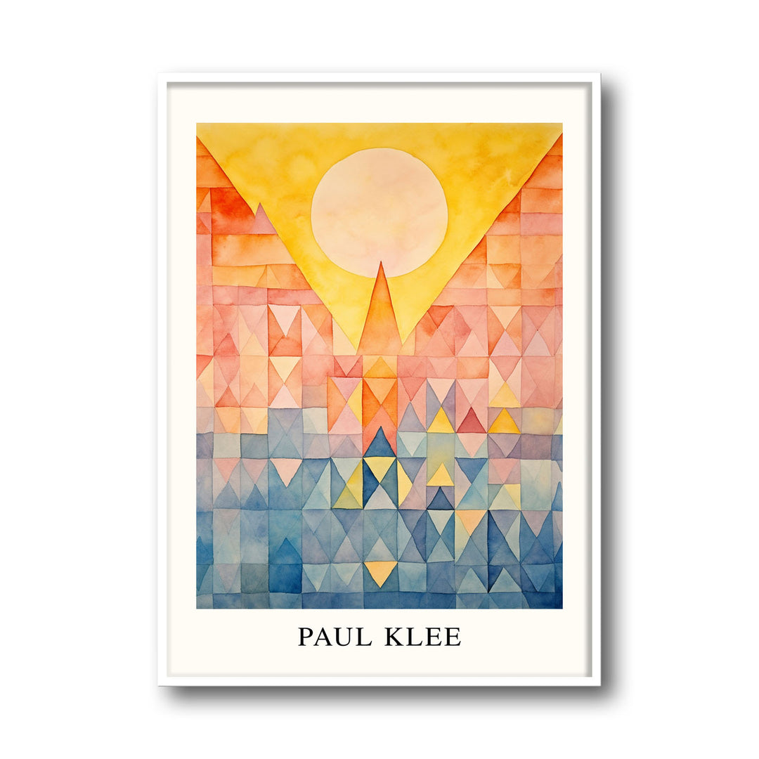 Unique castle-sun-paul-klee- Beautiful framed art print available at Raremango