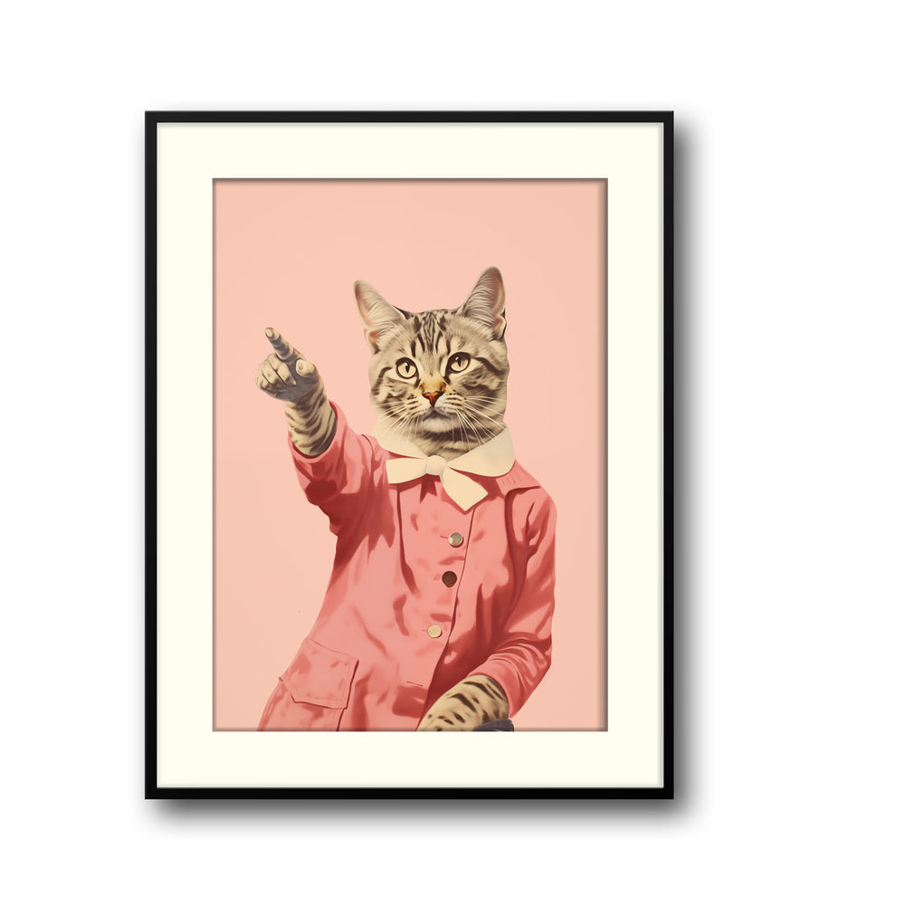 Unique disco-cat- Beautiful framed art print available at Raremango