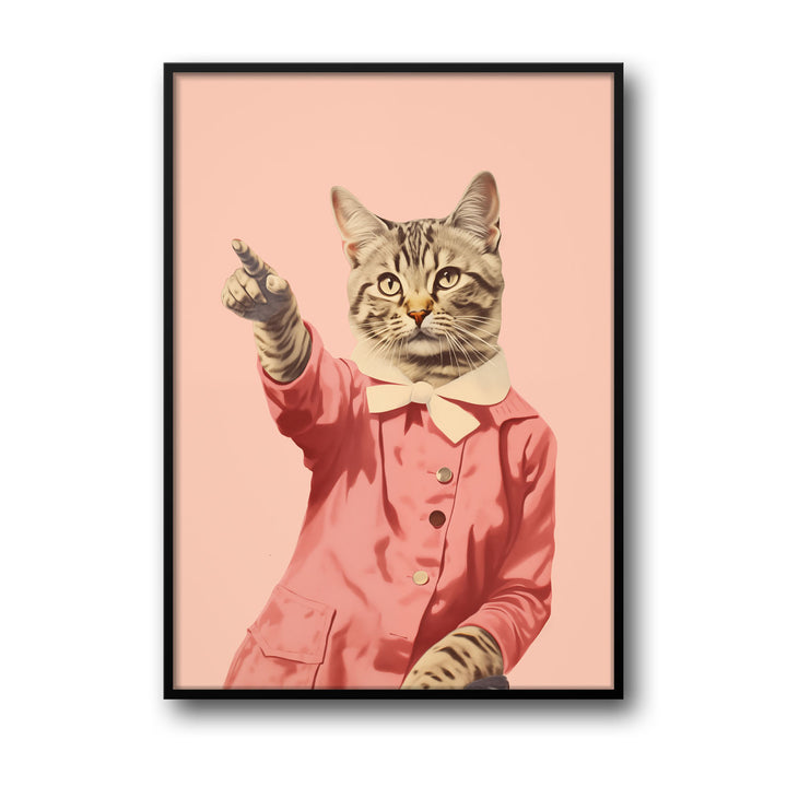 Unique disco-cat- Beautiful framed art print available at Raremango