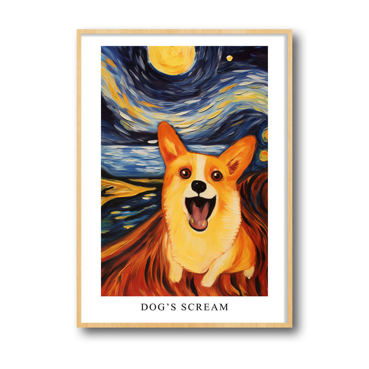 Unique dogs-scream- Beautiful framed art print available at Raremango