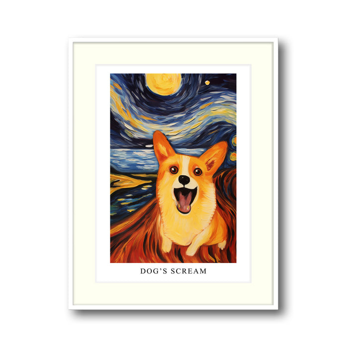 Unique dogs-scream- Beautiful framed art print available at Raremango