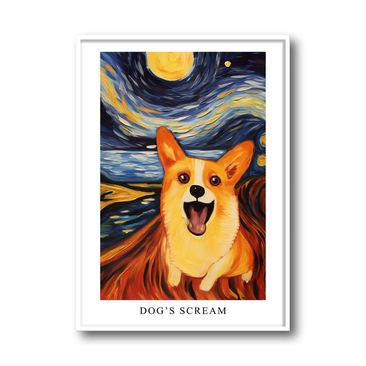 Unique dogs-scream- Beautiful framed art print available at Raremango