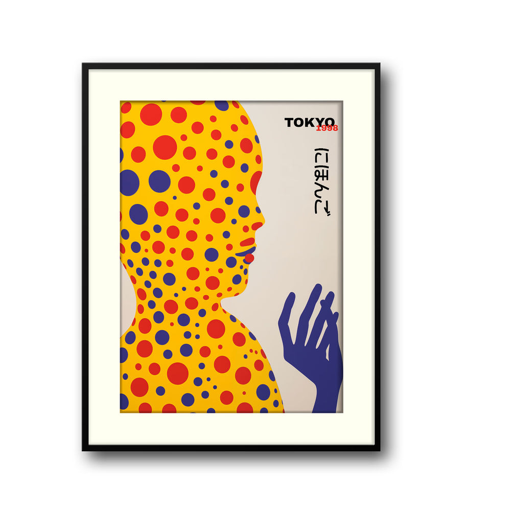 dotted-portrait-yayoi-kusama canvas art - Shop art for home decor