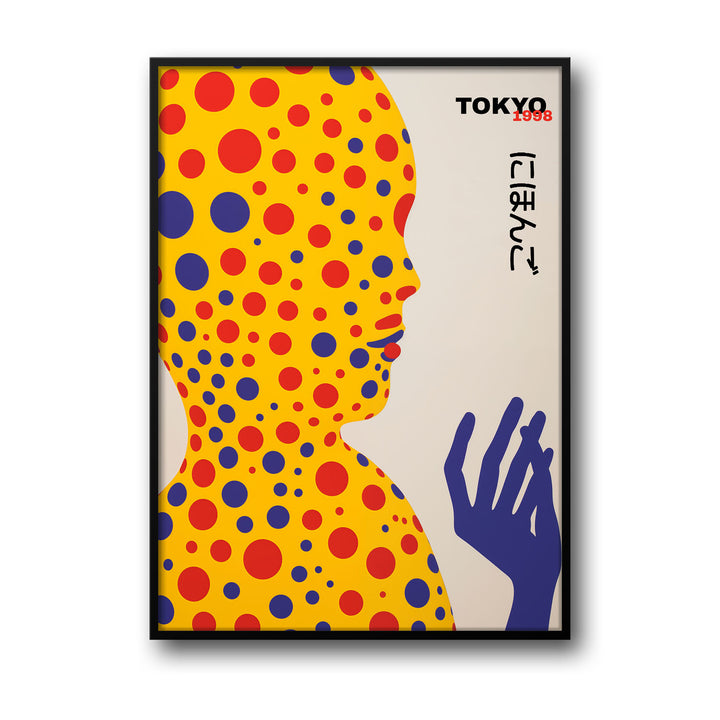 dotted-portrait-yayoi-kusama canvas art - Shop art for home decor