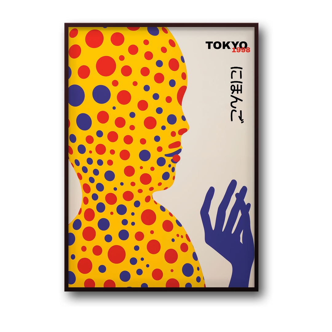 dotted-portrait-yayoi-kusama canvas art - Shop art for home decor