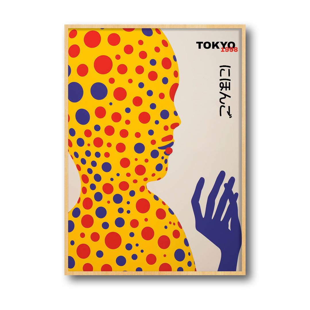 dotted-portrait-yayoi-kusama canvas art - Shop art for home decor