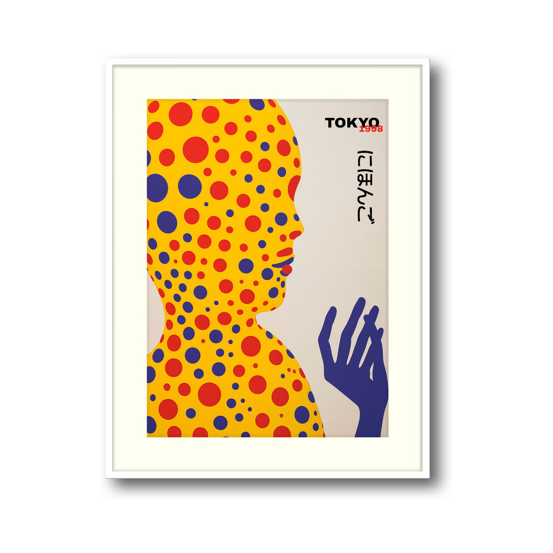 dotted-portrait-yayoi-kusama canvas art - Shop art for home decor