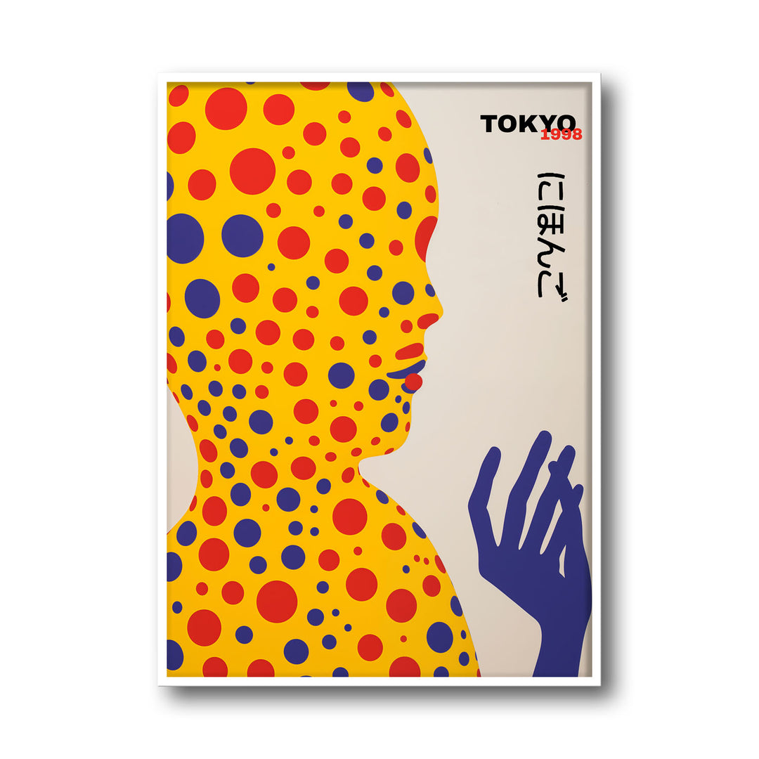 dotted-portrait-yayoi-kusama canvas art - Shop art for home decor