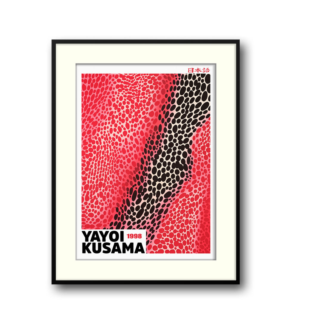 Unique dotted-valley-yayoi-kusama- Beautiful framed art print available at Raremango