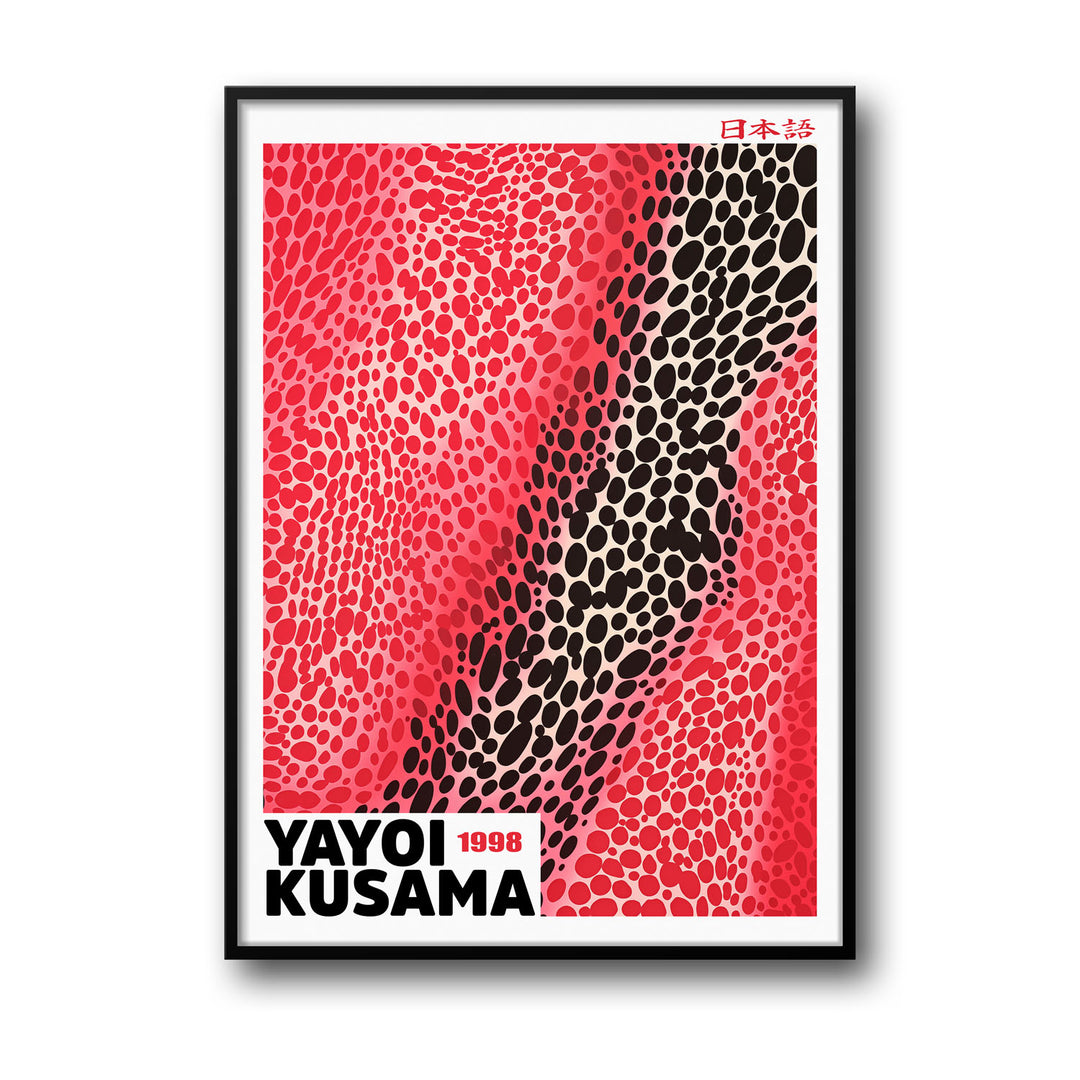 Unique dotted-valley-yayoi-kusama- Beautiful framed art print available at Raremango