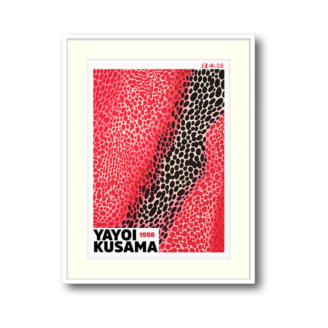 Unique dotted-valley-yayoi-kusama- Beautiful framed art print available at Raremango