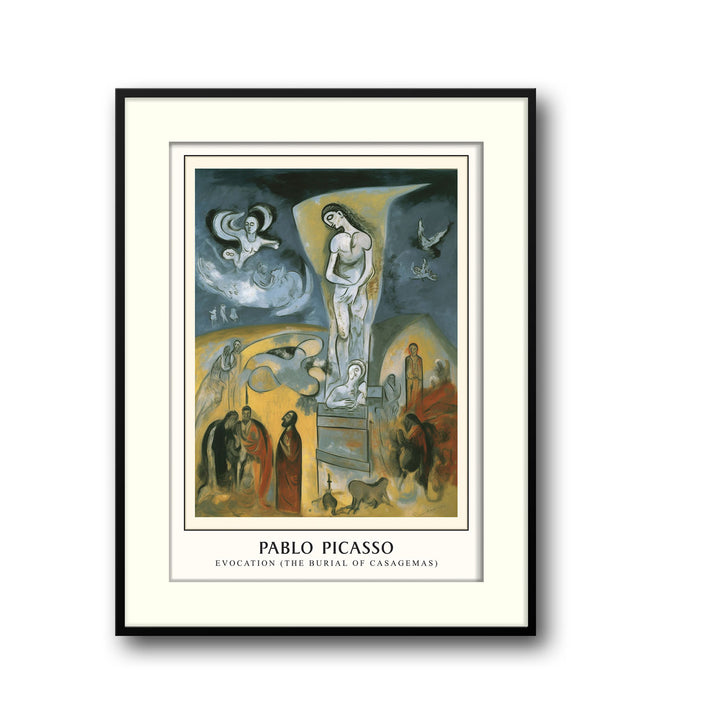 Unique evocation-the-burial-of-casagemas-pablo-picasso- Beautiful framed art print available at Raremango