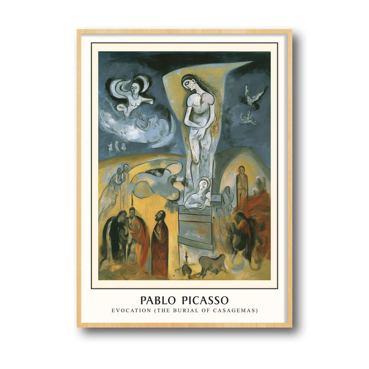 Unique evocation-the-burial-of-casagemas-pablo-picasso- Beautiful framed art print available at Raremango