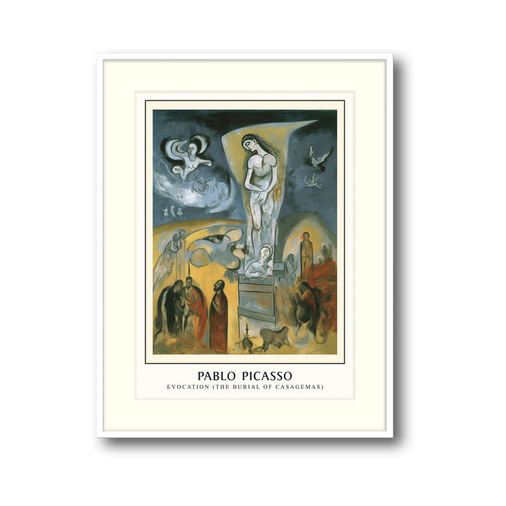 Unique evocation-the-burial-of-casagemas-pablo-picasso- Beautiful framed art print available at Raremango