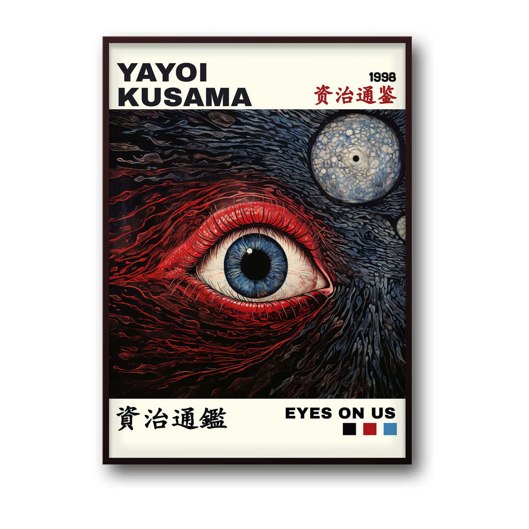 eyes-on-us-yayoi-kusama canvas art - Shop art for home decor