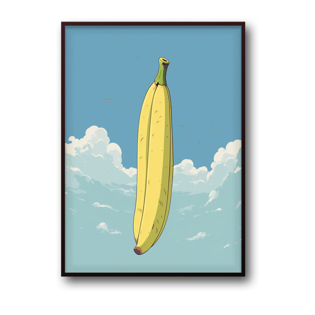 Unique floating-banana- Beautiful framed art print available at Raremango