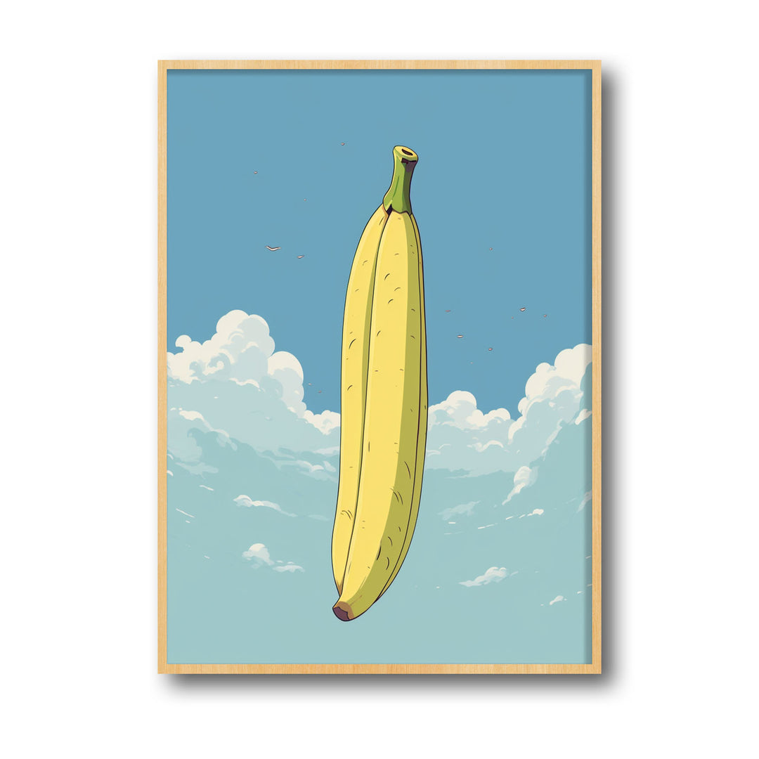 Unique floating-banana- Beautiful framed art print available at Raremango