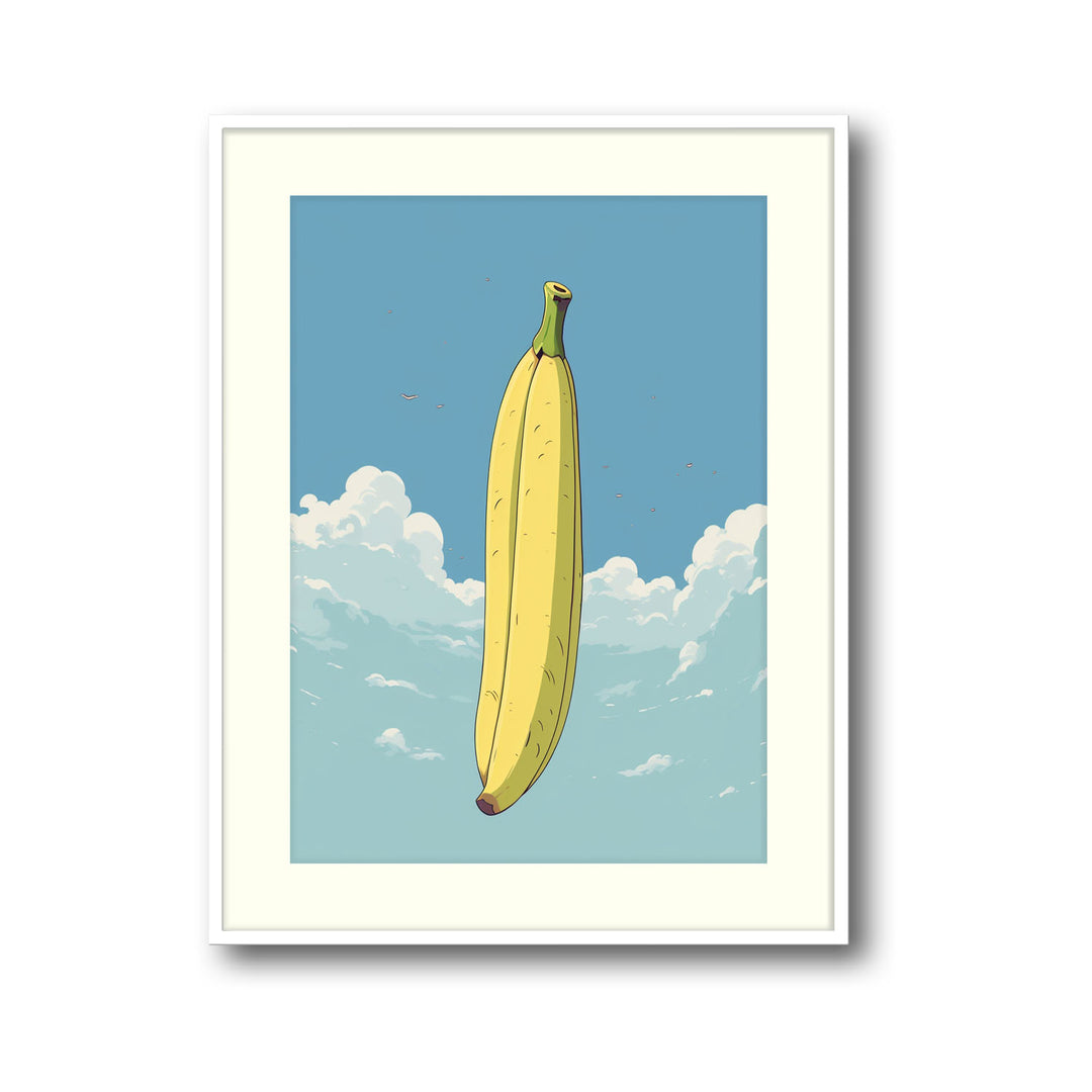 Unique floating-banana- Beautiful framed art print available at Raremango