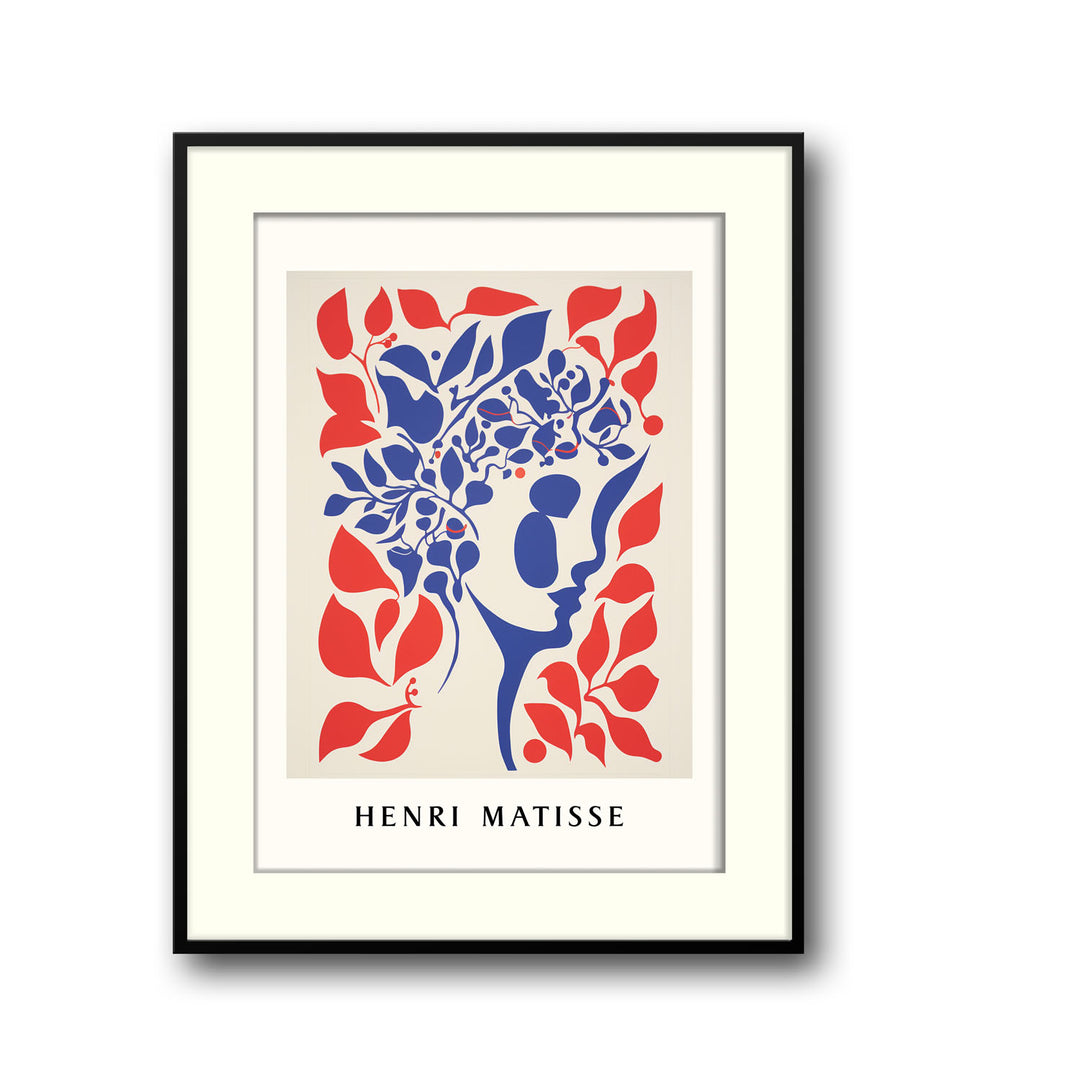 Unique flower-crown-henri-matisse- Beautiful framed art print available at Raremango