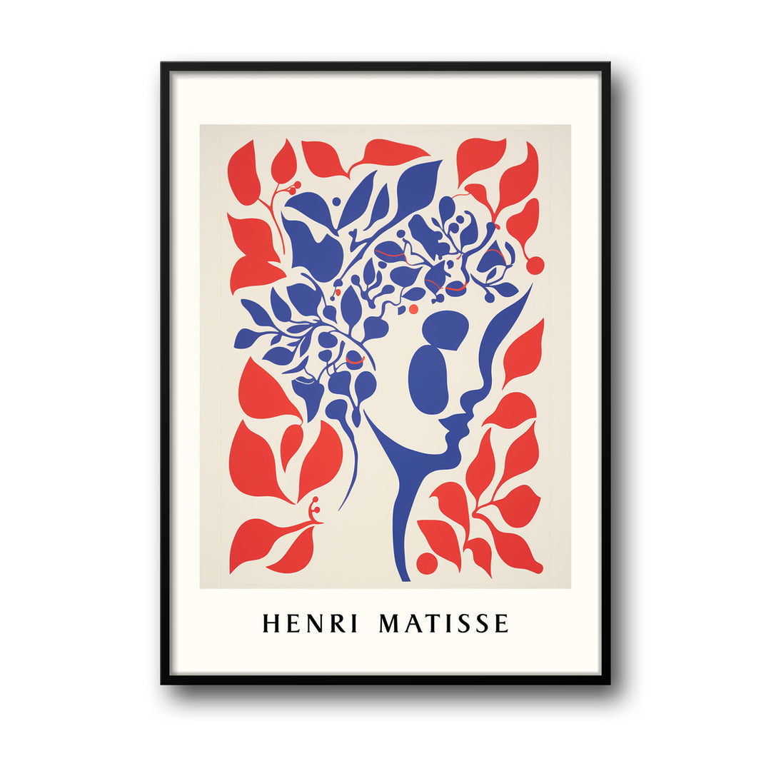 Unique flower-crown-henri-matisse- Beautiful framed art print available at Raremango