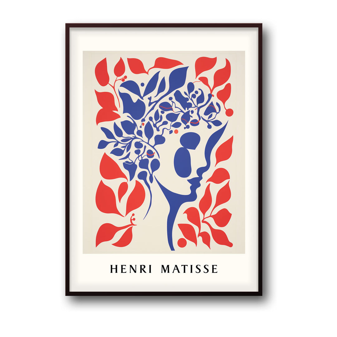 Unique flower-crown-henri-matisse- Beautiful framed art print available at Raremango