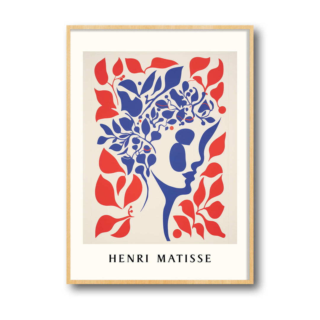 Unique flower-crown-henri-matisse- Beautiful framed art print available at Raremango