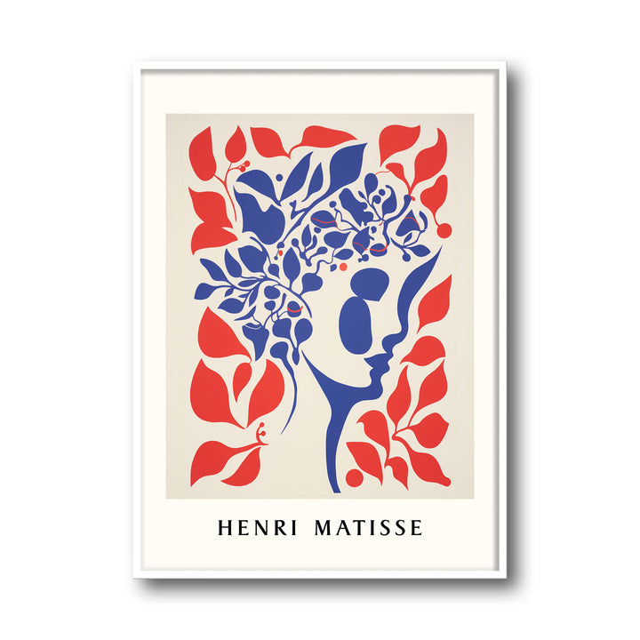 Unique flower-crown-henri-matisse- Beautiful framed art print available at Raremango