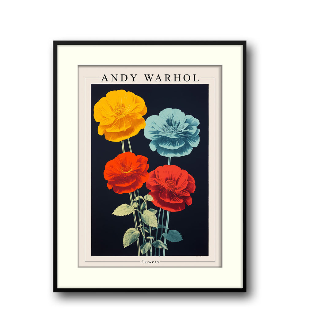 flowers-andy-warhol art print - High-quality canvas print from Raremango