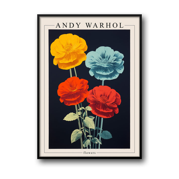 flowers-andy-warhol art print - High-quality canvas print from Raremango