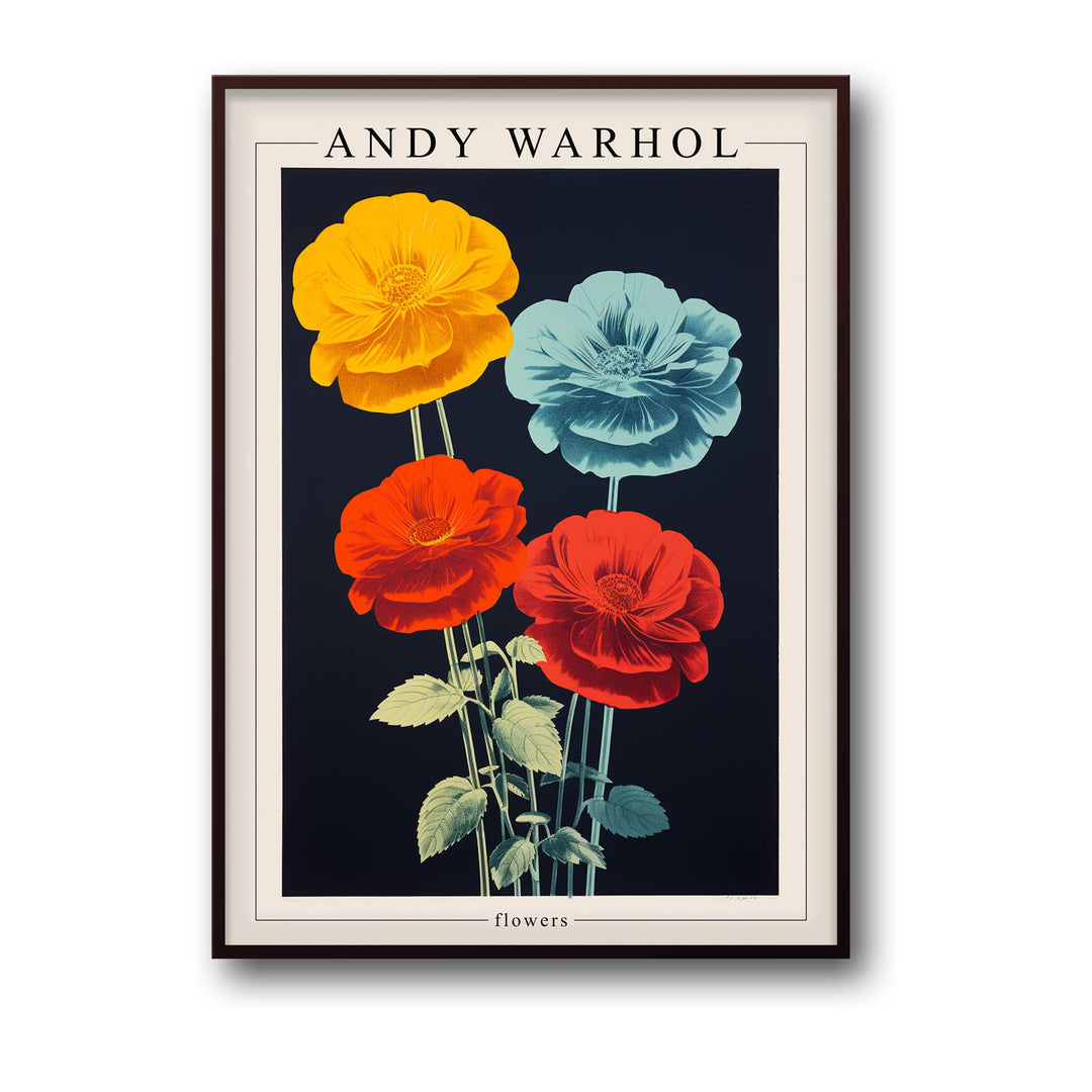 flowers-andy-warhol art print - High-quality canvas print from Raremango