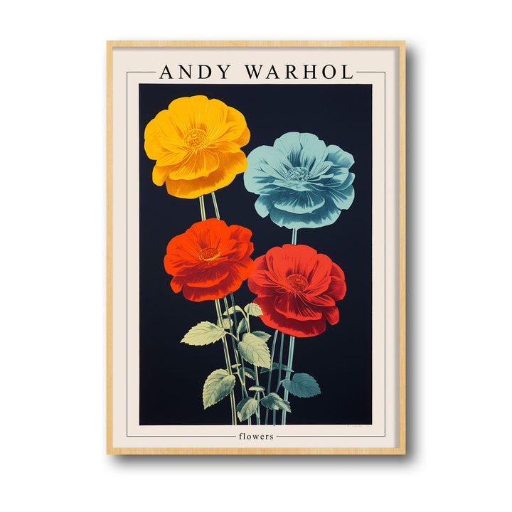 flowers-andy-warhol art print - High-quality canvas print from Raremango