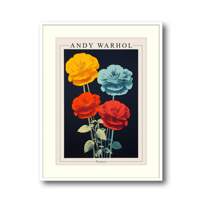 flowers-andy-warhol art print - High-quality canvas print from Raremango