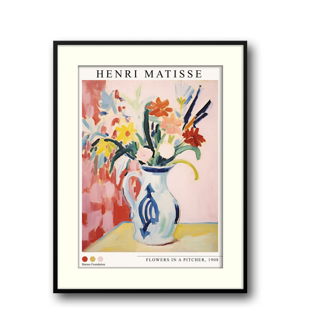 flowers-in-a-pitcher-henri-matisse canvas art - Shop art for home decor