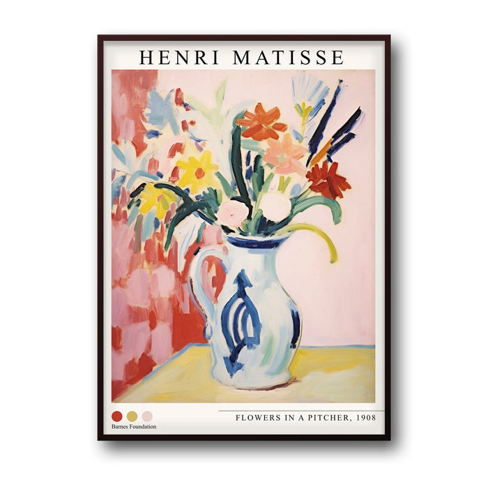 flowers-in-a-pitcher-henri-matisse canvas art - Shop art for home decor